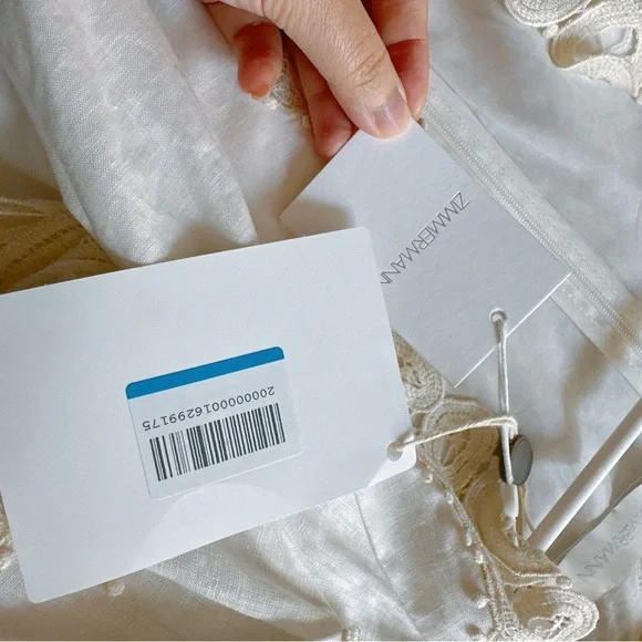 Zimmermann Tiggy embroidered linen minidress size 3 NWT - Picture 3 of 9